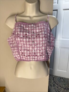 American Eagle gingham crop top